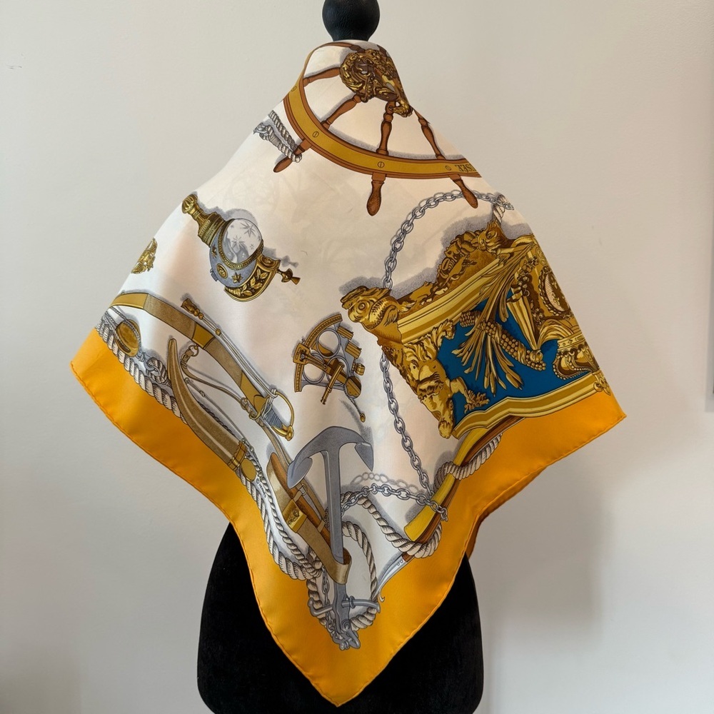 Hermès Nautical Themed Silk Scarf - Picture 8 of 15